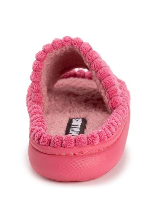 Muk Luks Pink Marsai Molly Faux Shearling Lined Slipper