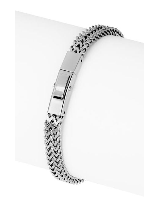 Geoffrey Beene Metallic Franco Chain Bracelet for men