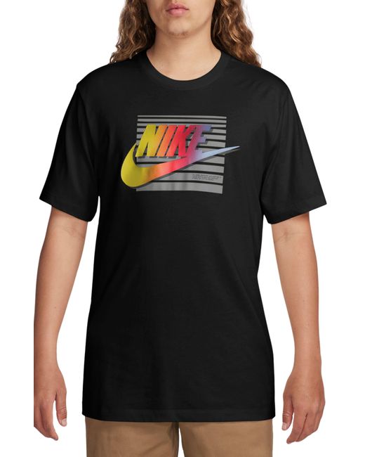 Nike Black Swoosh Graphic T-shirt for men