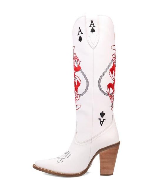 Dingo White Molly Leather Harness Boot