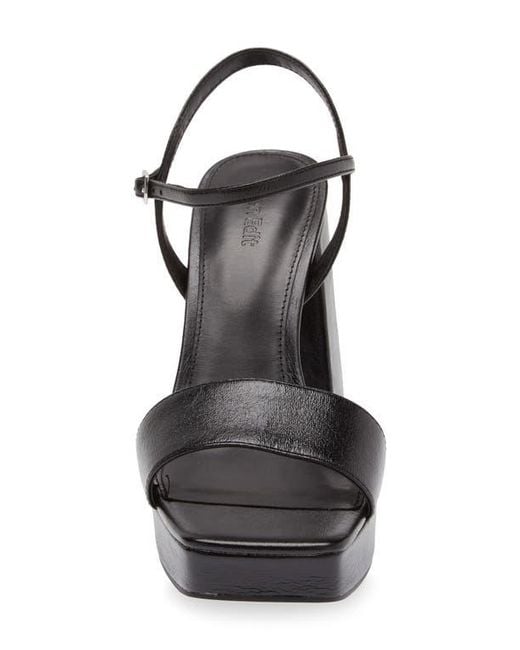 Open Edit Black Noella Ankle Strap Platform Sandal
