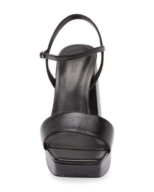 Open Edit Black Noella Ankle Strap Platform Sandal