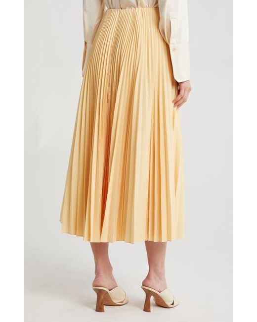 A.L.C. Natural Tatum Pleated Skirt