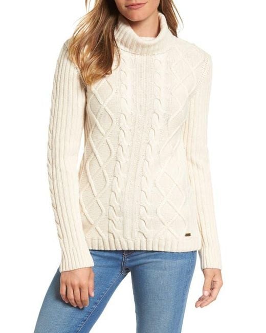 Barbour White Fraser Sweater