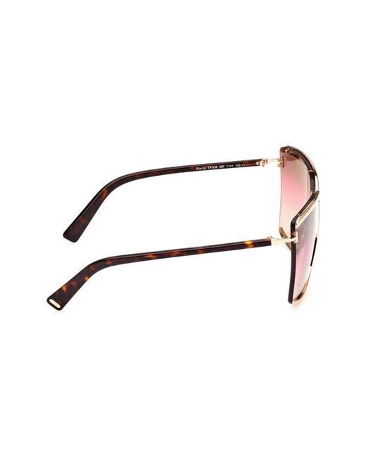 Tom Ford Pink Elle 71Mm Gradient Square Sunglasses