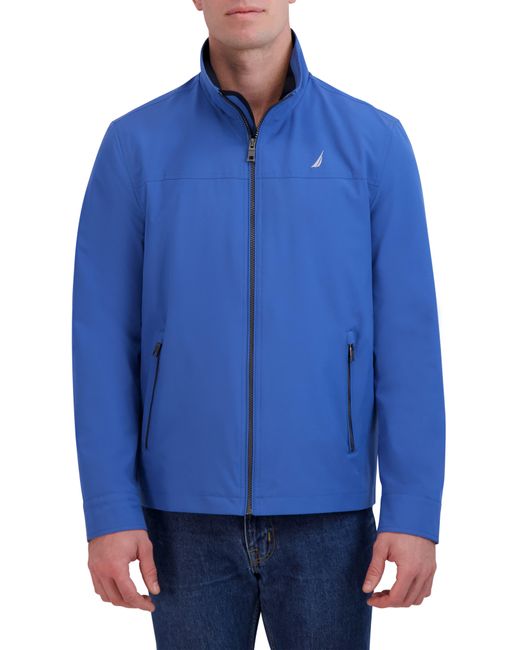 Nautica Blue Lightweight Stretch Water Resistant Golf Jacket for men