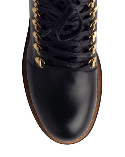 Beautiisoles Black Ronnie Lace-Up Lug Sole Boot