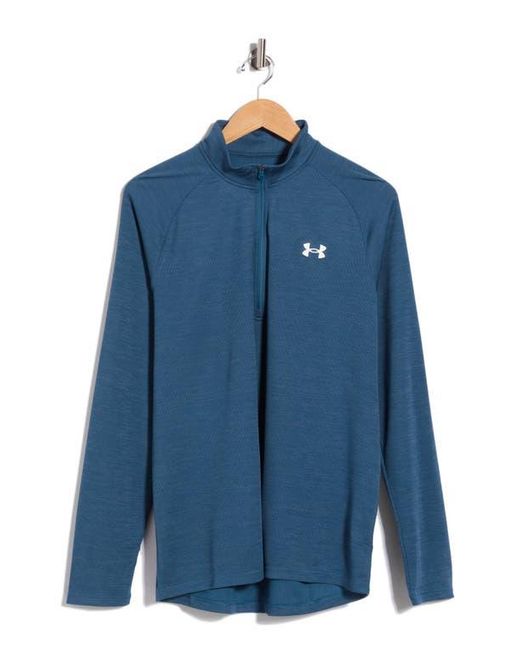 Under Armour Blue Tech Textured Half Zip Pullover for men