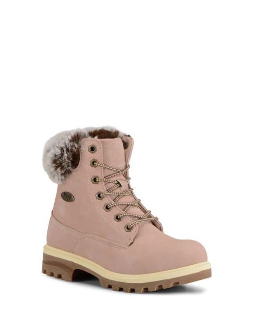 Lugz Brown Empire High Faux Fur Lug Sole Boot