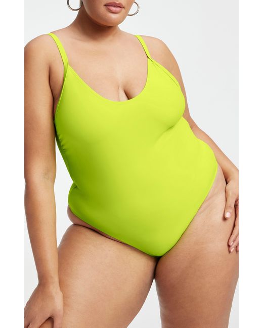 GOOD AMERICAN Green Always Sunny One-piece Swimsuit