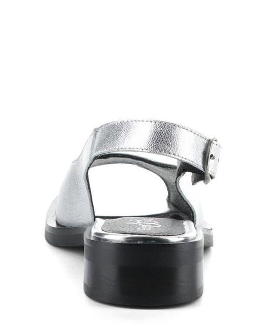 Bos. & Co. White Elena Slingback Flat