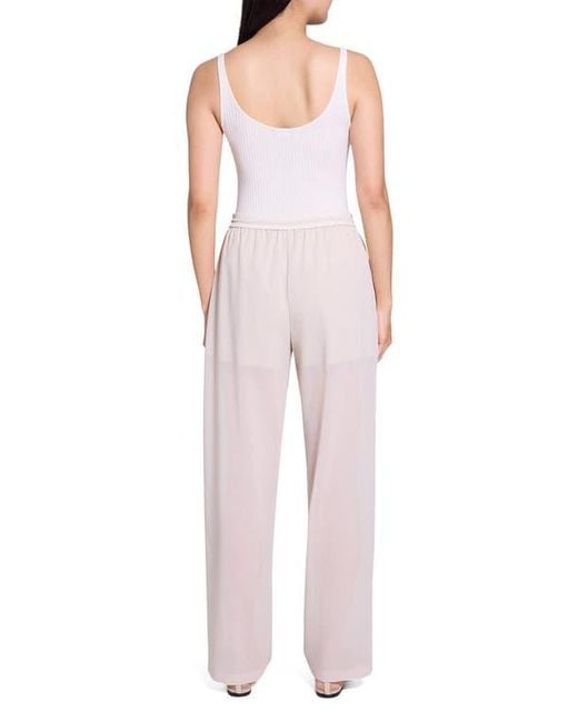 Theory Pink Wool Blend Drawstring Pants