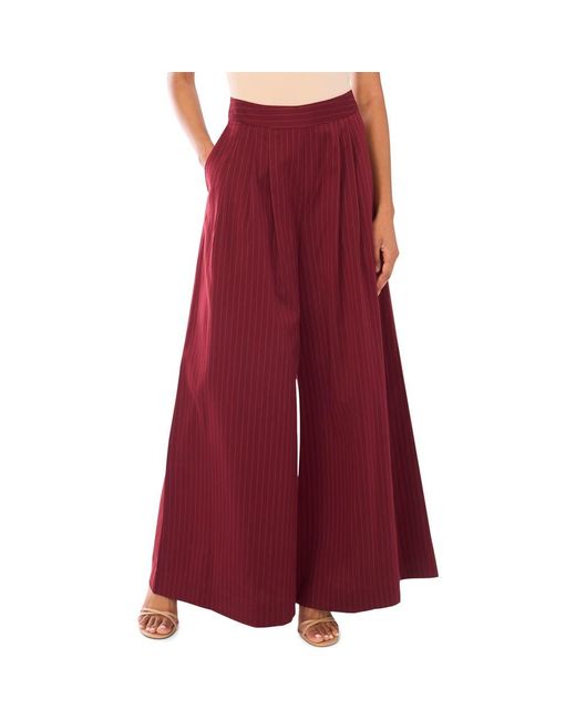 Parker Red Pinstripe Wide Leg Pants