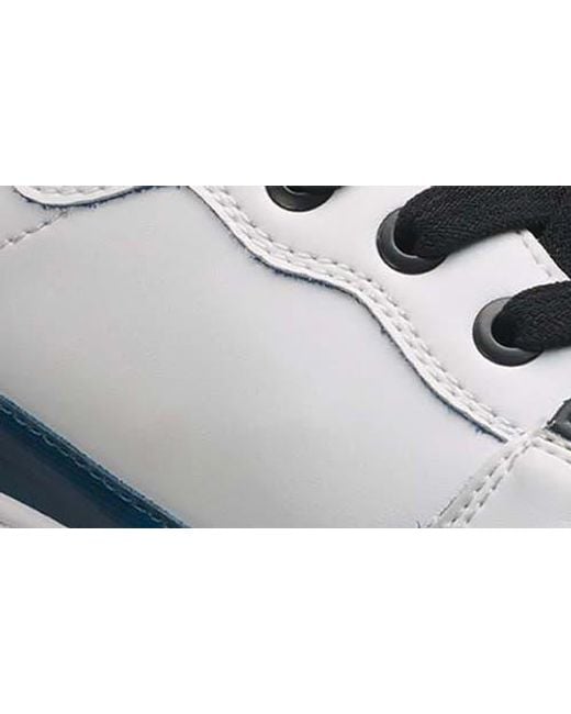 Karl Lagerfeld White Recycled Leather Lace-Up Sneakers for men