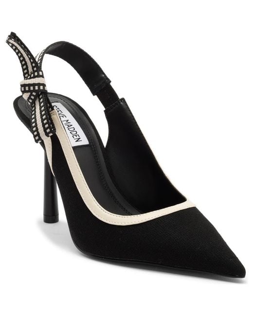 Steve Madden Black Stefani Slingback Pump