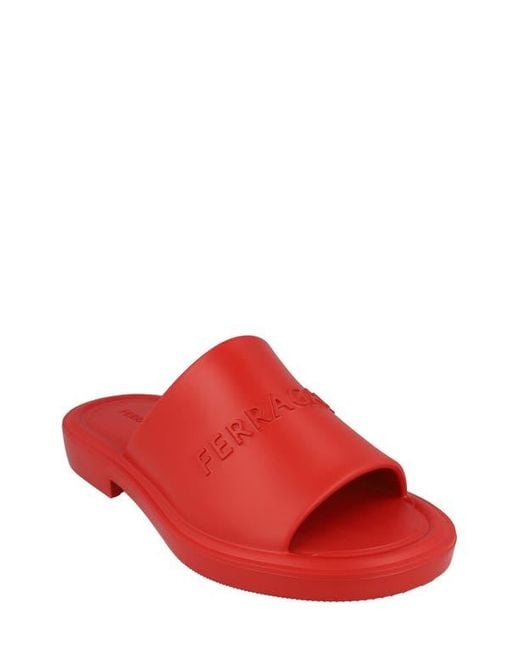 Ferragamo Red Slide Sandal for men