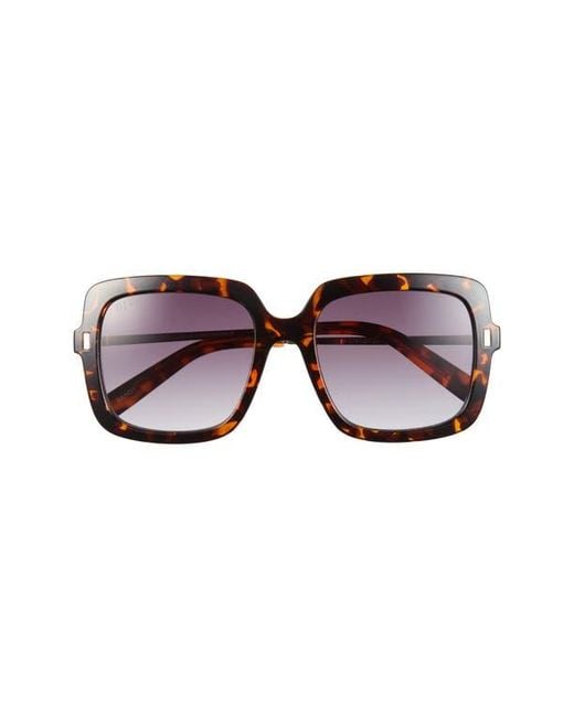 DIFF Brown 54Mm Square Sunglasses