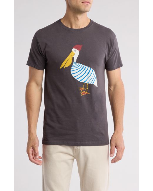 Altru Gray Gilligan Pelican Cotton Graphic T-shirt for men