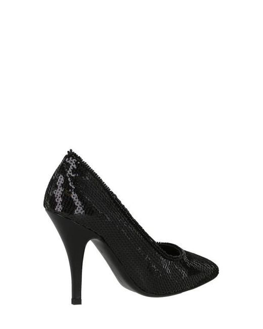 Ferragamo Black Judy Sequin Pointed Toe Pump