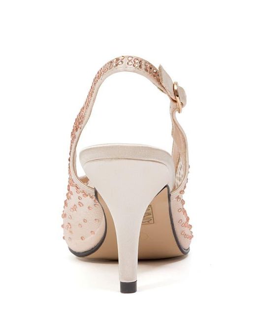 Lady Couture Pink Embellished Slingback Pointed Pumps