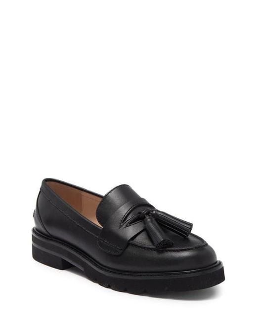 Stuart Weitzman Black Adrina Tassel Loafer