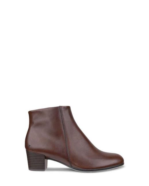 Ecco Brown Shape Low Zip Bootie
