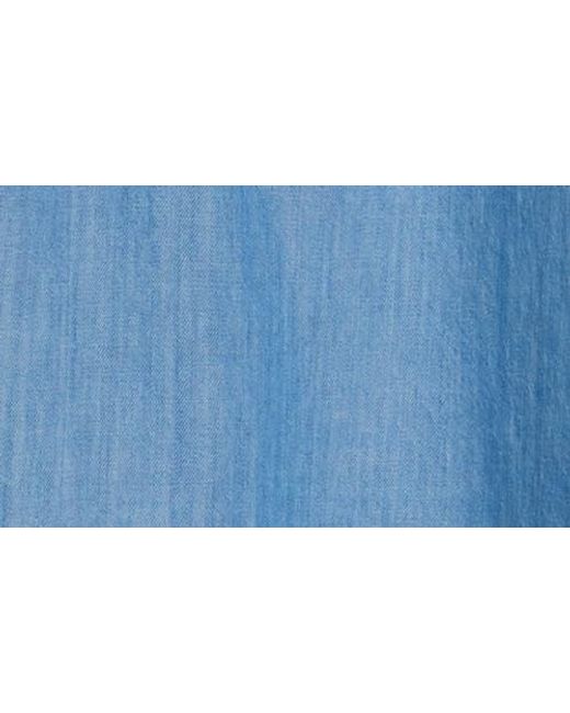 Caslon Blue Chambray Popover Top