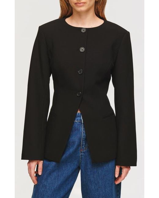 ALIGNE Black Daphne Collarless Jacket