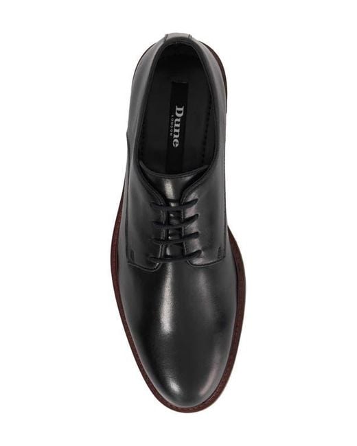 Dune Black Sethel Plain Toe Derby for men