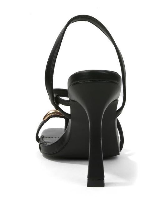 BERNESS Black Hildegarde Toe Loop Sandal