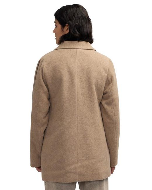 Scotch & Soda Brown Nissa Water Repellent Peacoat With Removable Bib