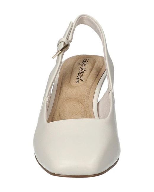 Easy Street White Ritsa Slingback Pump