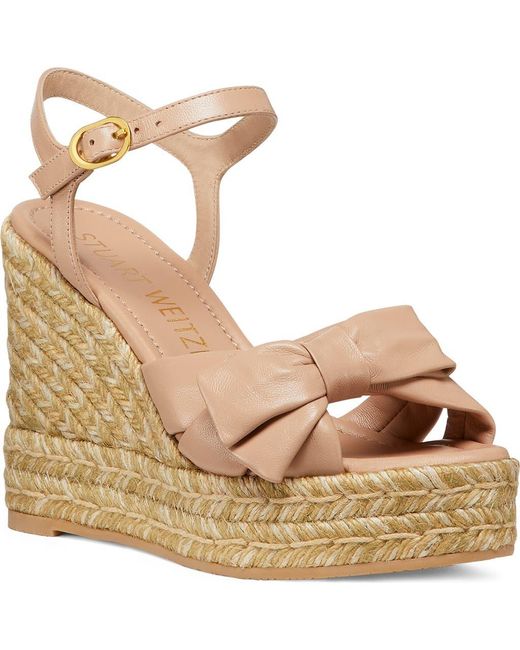 Stuart Weitzman Metallic Sofia Espadrille Wedge