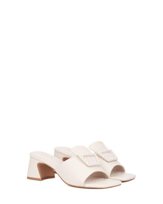 TORGEIS White Annalise Slide Sandal