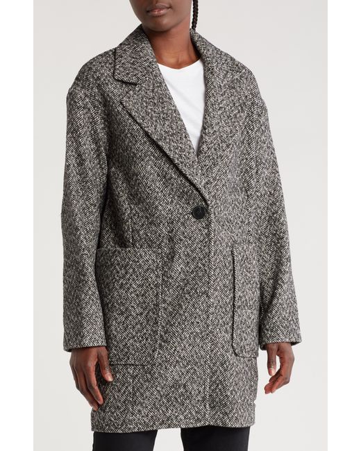 TOPSHOP Gray Textured Short Coat