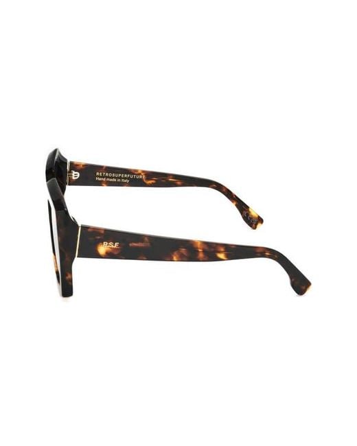 Retrosuperfuture Brown 52Mm Square Sunglasses