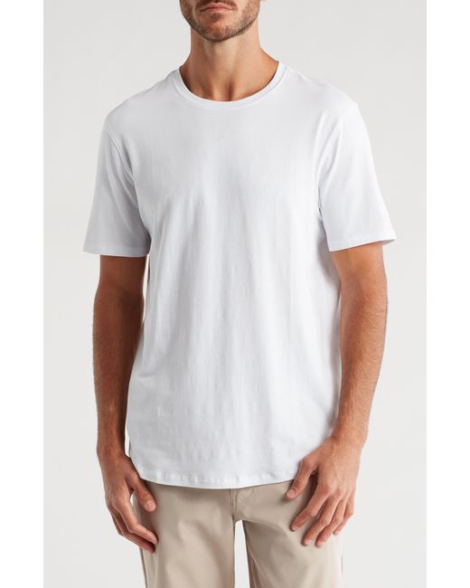 Kenneth Cole White Crewneck Stretch Cotton T-shirt for men