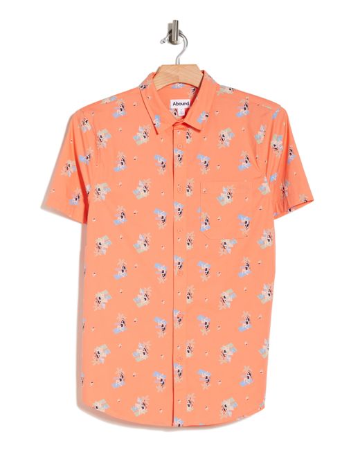 Abound Orange Poplin Shirt for men