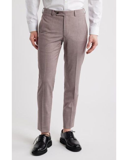 AllSaints Purple Ross Slim Fit Mélange Wool Blend Suit for men