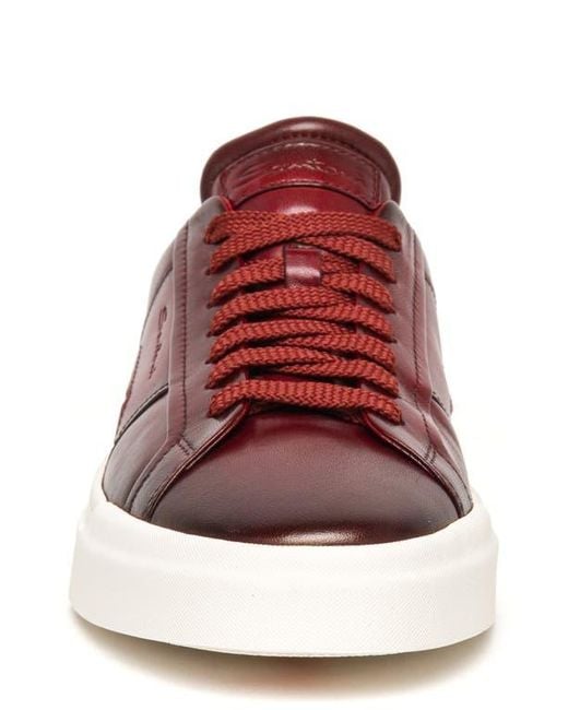 【関税&送料込】Santoni Sneakers Red Santoni Burnished Colorblock Sneaker in Red for Men | Lyst