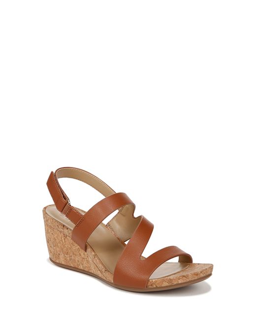 Naturalizer Brown Adria Strappy Wedge Sandal