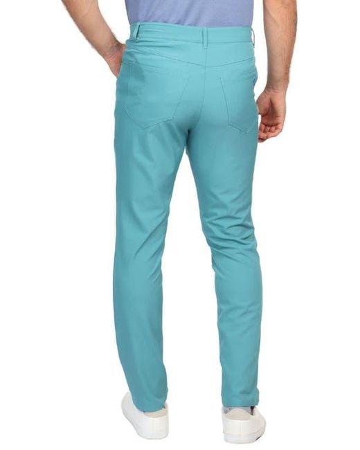 Tailorbyrd Blue Five-Pocket Performance Pants for men