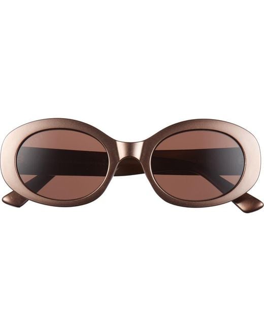 DIFF Brown Delaney 52Mm Oval Sunglasses for men