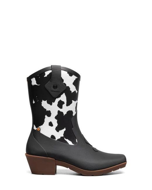 Bogs Black Jolene Mid Deco Waterproof Rain Boot