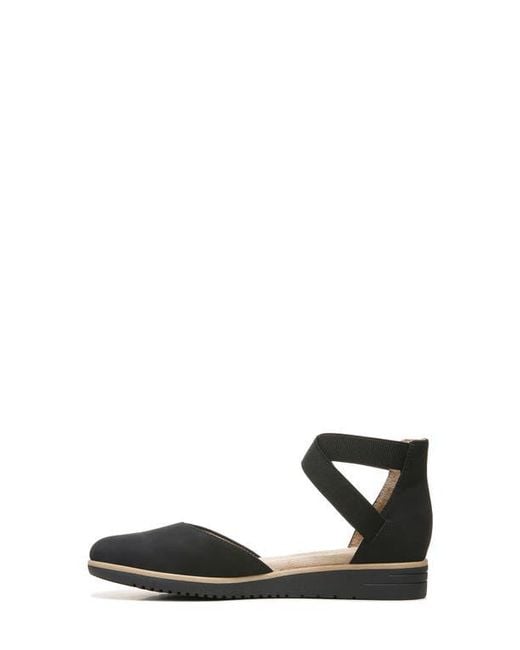 Naturalizer Black D'Orsay Wedge Flats with Ankle Tie
