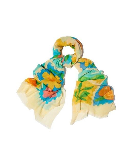 Saachi Multicolor Spring Print Scarf