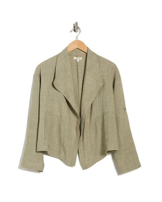 Max Studio Natural Textured Drape Jacket