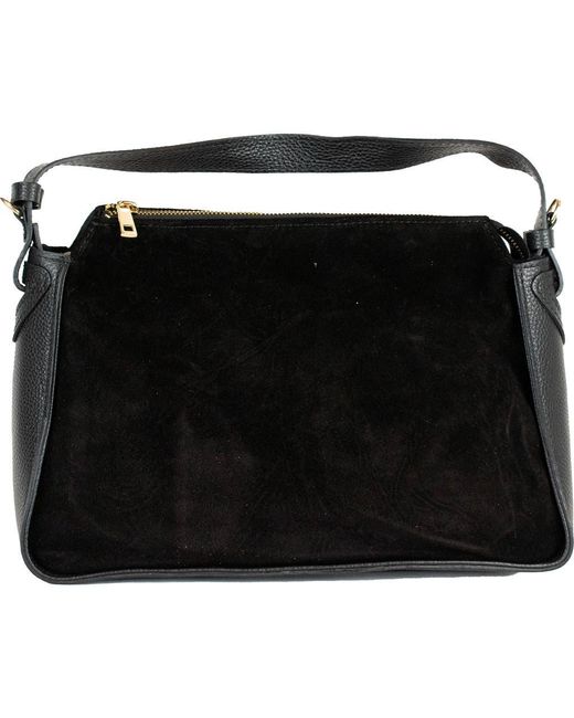 Persaman New York Black Talia Suede Shoulder Bag