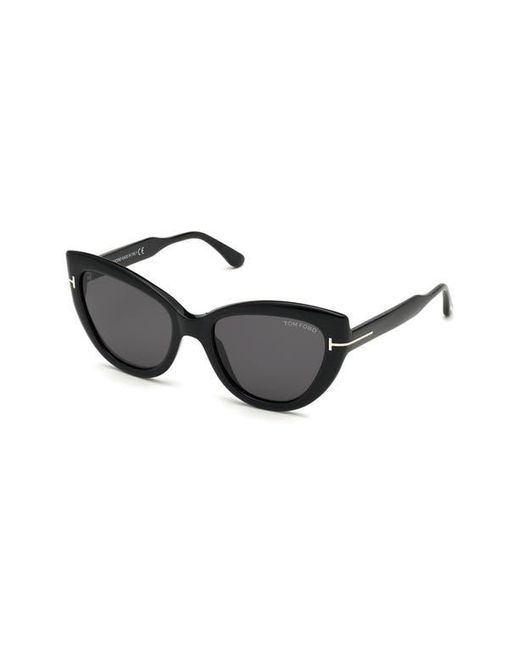 Tom Ford Black Anya 55Mm Cat Eye Sunglasses