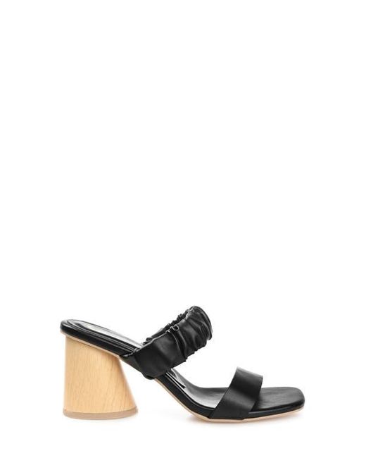 Journee Collection Black Open Square-Toe Block Heel